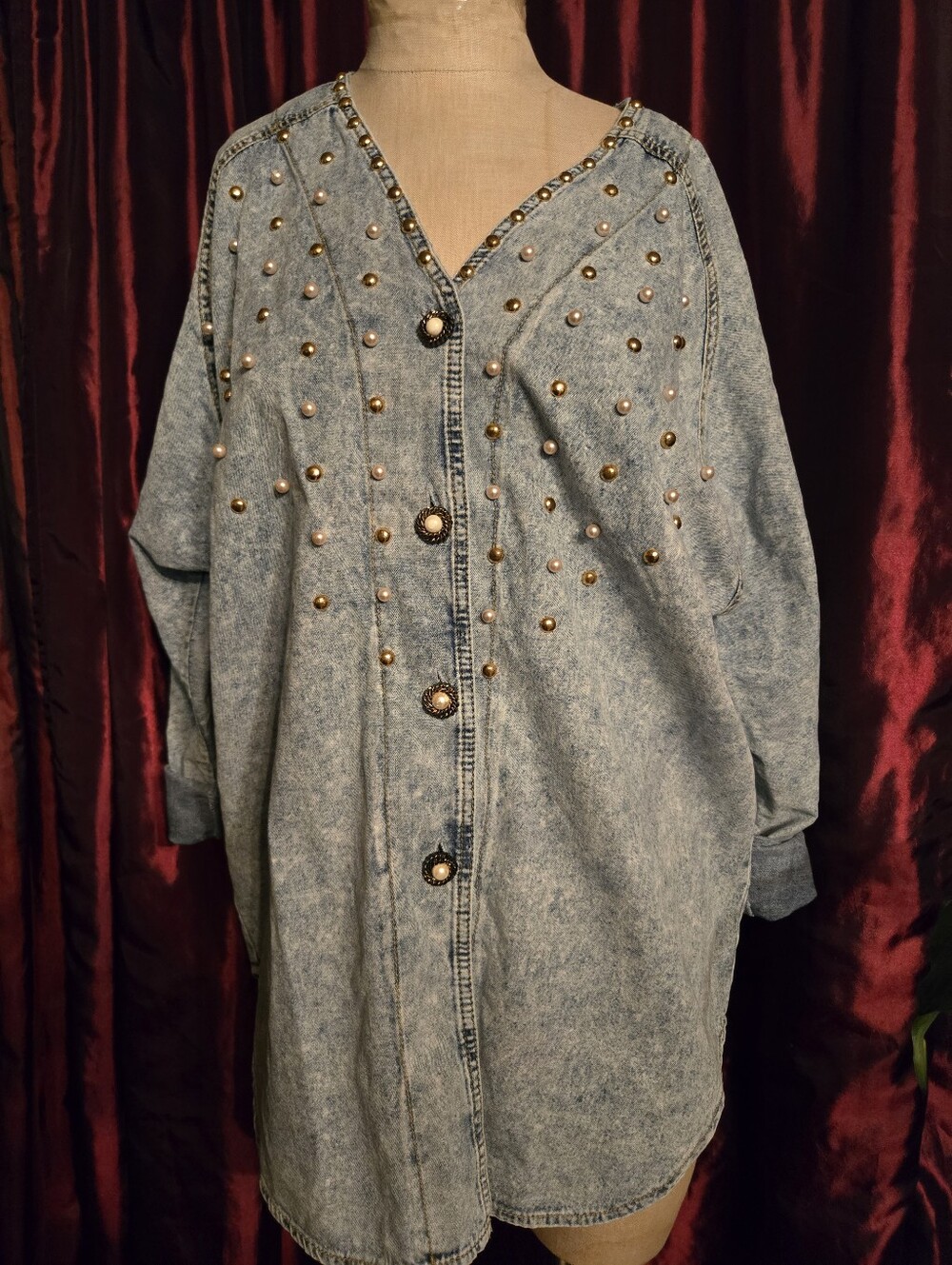 Vintage Slim Men's Blue Denim Jeans with Frayed Hem